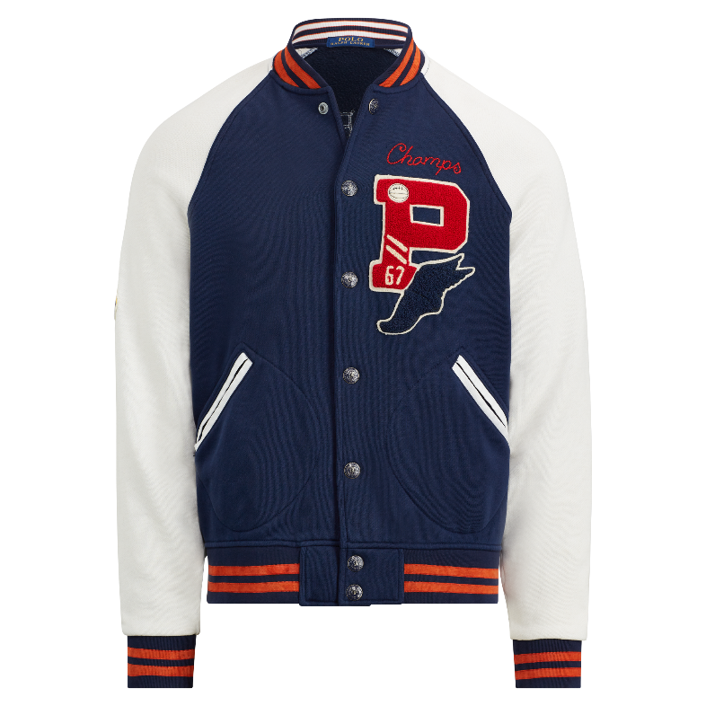 men's polo baseball jacket